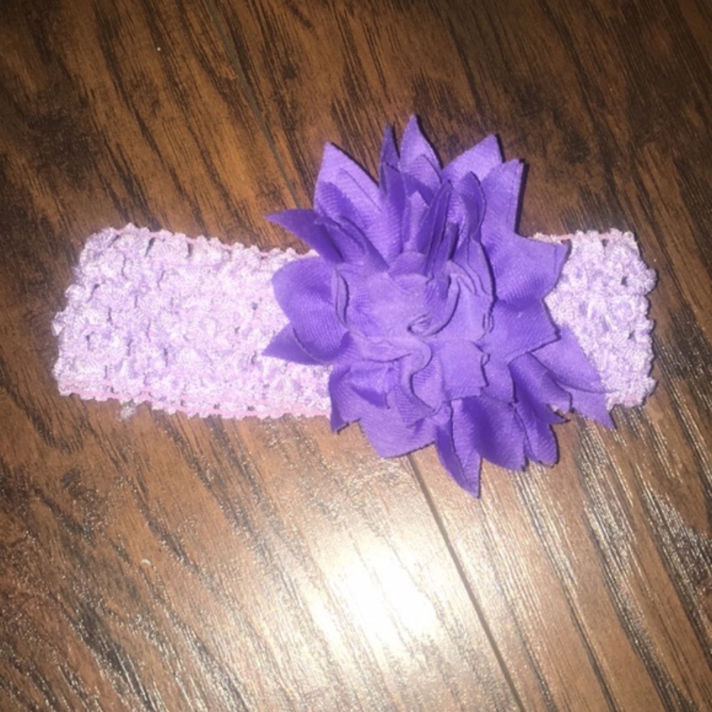 Girls Purple Flower Headband